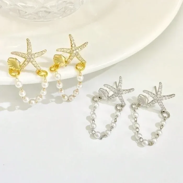 Boucles d'oreilles « Étoile Nacrée »