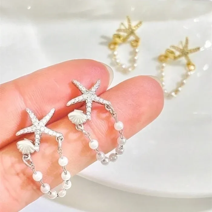 Boucles d'oreilles « Étoile Nacrée »