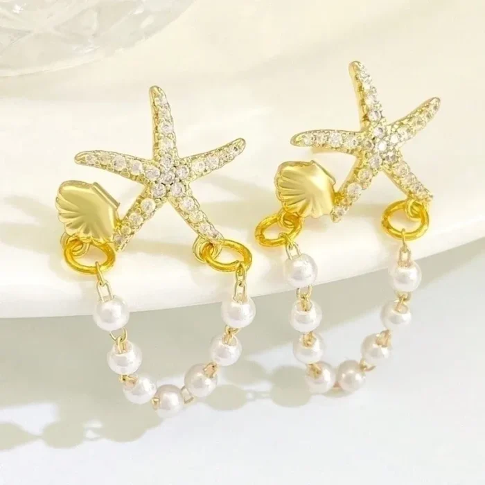 Boucles d'oreilles « Étoile Nacrée »