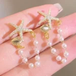 Boucles d'oreilles « Étoile Nacrée »