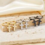 Boucles d’oreilles « Croix Céleste »