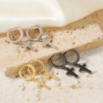 Boucles d’oreilles « Croix Céleste »