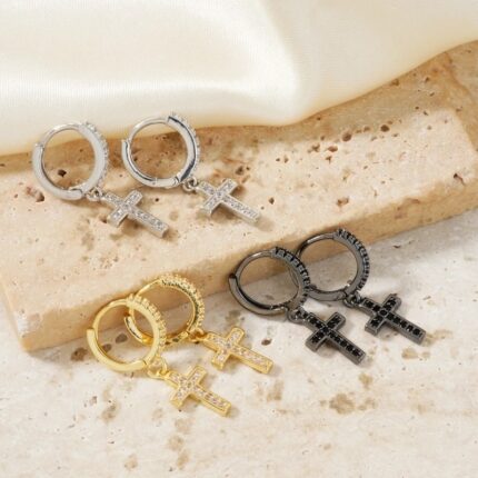 Boucles d’oreilles « Croix Céleste »