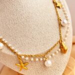 Collier « Rayons Marins » Plaqué Or 18K