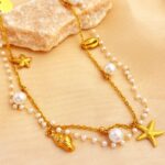Collier « Rayons Marins » Plaqué Or 18K