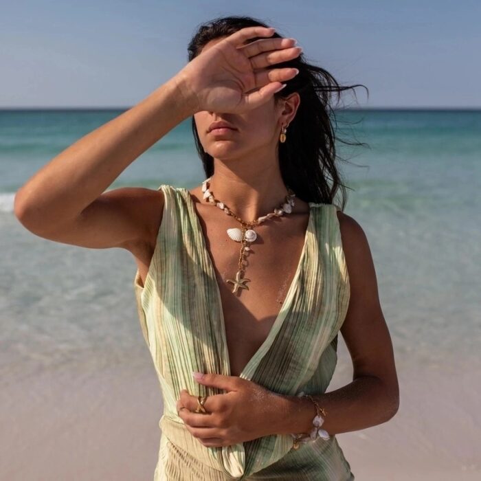Collier « Sirène d’Or & Coquillages »