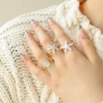 Lot de 3 Bagues «Etoiles de Mer »